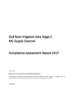 Ord River Irrigation Area Stage 2 M2 Supply Channel Compliance Assessment Report 2017
