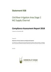 Ord River Irrigation Area Stage 2 M2 Supply Channel Compliance Assessment Report 2018