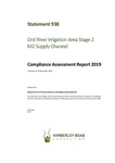 Ord River Irrigation Area Stage 2 M2 Supply Channel Compliance Assessment Report 2019 by Department of Primary Industries and Regional Development, Western Australia